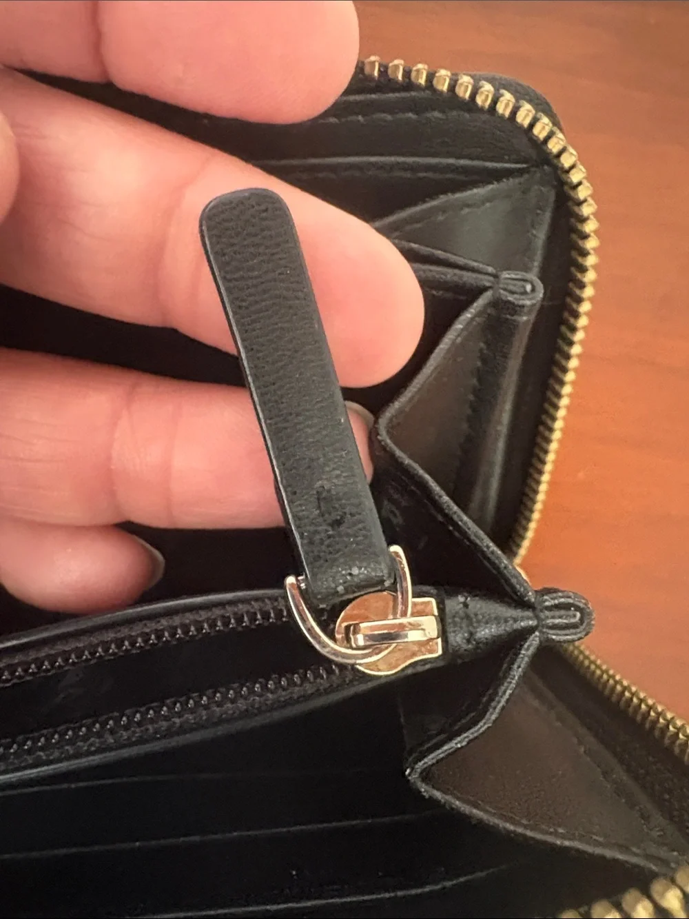 Kate Spade NY Laurel Way Neda Black soft Leather Zip Continental Wallet